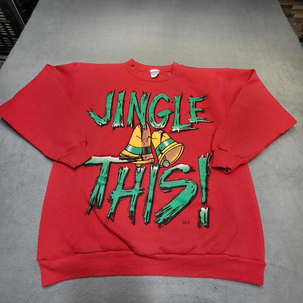 Vintage Freeze Sweatshirt Mens XL Jingle This Graphic Pullover Crewneck 90s USA